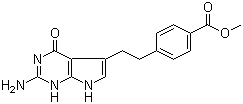 4-[2-(2-Amino-4,7-dihydro-4-oxo-1H-pyrrolo[2,3-d]pyrimidin-5-yl)ethyl]benzoic acid methyl ester molecular structure (CAS 155405-80-4)