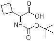 结构式 CAS# 155905-77-4, Boc-L-环丁基甘氨酸; (S)-叔丁氧羰基氨基环丁基乙酸