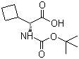 structure of CAS# 155905-78-5, Boc-D-Cyclobutylglycine;(R)-tert-Butoxycarbonylamino-cyclobutyl-acetic acid