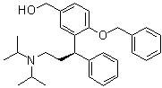 结构式 CAS# 156755-37-2, 3-[(1R)-3-[二(异丙基)氨基]-1-苯基丙基]-4-苄氧基苯甲醇