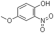 结构式 CAS# 1568-70-3, 4-甲氧基-2-硝基酚; 4-甲氧基-2-硝基苯酚