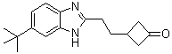 structure of CAS# 1571060-90-6, 3-[2-[6-(1,1-Dimethylethyl)-1H-benzimidazol-2-yl]ethyl]cyclobutanone