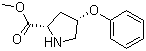 结构式 CAS# 157187-62-7, (2S,4S)-4-苯氧基-2-吡咯烷甲酸甲酯
