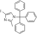 structure of CAS# 157255-72-6, 4-Iodo-2-methyl-1-(triphenylmethyl)-1H-imidazole;4-Iodo-2-methyl-1-trityl-1H-imidazole