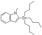 structure of CAS# 157427-46-8, 2-Tributylstannyl-1-methyl-1H-indole