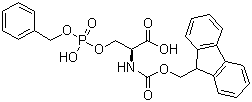 structure of CAS# 158171-14-3, Fmoc-O-(benzylphospho)-L-serine