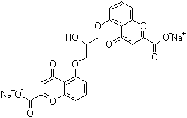 结构式 CAS# 15826-37-6, 色甘酸钠