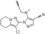 structure of CAS# 158353-15-2, Pyraclonil;Pyrazogyl; 1-(3-Chloro-4,5,6,7-tetrahydropyrazolo[1,5-a]pyridin-2-yl)-5-(methyl-2-propyn-1-ylamino)-1H-pyrazole-4-carbonitrile