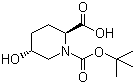 (2S-trans)-5-Hydroxy-1,2-piperidinedicarboxylic acid 1-(tert-butyl) ester molecular structure (CAS 158574-77-7)