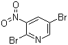 structure of CAS# 15862-37-0, 2,5-Dibromo-3-nitropyridine