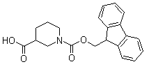 structure of CAS# 158922-07-7, N-(9-Fluorenylmethoxycarbonyl)piperidine-3-carboxylic acid