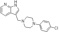 structure of CAS# 158985-00-3, 3-[[4-(4-Chlorophenyl)-1-piperazinyl]methyl]-1H-pyrrolo[2,3-b]pyridine;L 745870