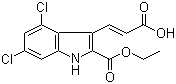 结构式 CAS# 159054-14-5, 3-[(1E)-2-羧基乙烯基]-4,6-二氯-1H-吲哚-2-甲酸乙酯
