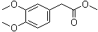 structure of CAS# 15964-79-1, 3,4-Dimethoxyphenylacetic acid methyl ester;Homoveratric acid methyl ester; Methyl (3,4-dimethoxyphenyl)acetate; Methyl 2-(3,4-dimethoxyphenyl)acetate; Methyl homoveratrate