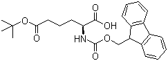 (S)-2-Fmoc-aminohexanedioic acid 6-tert-butyl ester molecular structure (CAS 159751-47-0)