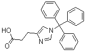 1-(Triphenylmethyl)-1H-imidazole-4-propanoic acid molecular structure (CAS 160446-35-5)