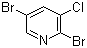 structure of CAS# 160599-70-2, 2,5-Dibromo-3-chloropyridine;3-Chloro-2,5-dibromopyridine
