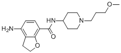 structure of CAS# 1608459-56-8, Prucalopride Impurity 20;4-amino-N-[1-(3-methoxypropyl)piperidin-4-yl]-2,3-dihydro-1-benzofuran-7-carboxamide