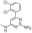 结构式 CAS# 1609960-30-6, 6-(2,3-二氯苯基)-N4-甲基-2,4-嘧啶二胺
