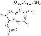 结构式 CAS# 161599-46-8, 2',3'-二-O-乙酰基-5'-脱氧-5-氟-D-胞啶