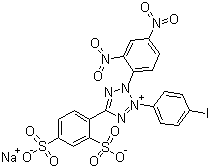 结构式 CAS# 161617-45-4, 2-(4-碘苯基)-3-(2,4-二硝基苯基)-5-苯基-3H-四唑鎓-2',4'-二磺酸钠盐