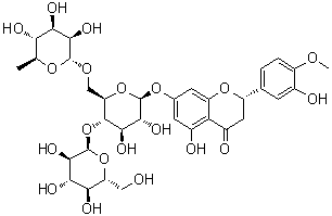 structure of CAS# 161713-86-6, Hesperidin S;(2S)-7-[(O-6-Deoxy-alpha-L-mannopyranosyl-(1→6)-O-[alpha-D-glucopyranosyl-(1→4)]-beta-D-glucopyranosyl)oxy]-2,3-dihydro-5-hydroxy-2-(3-hydroxy-4-methoxyphenyl)-4H-1-benzopyran-4-one; Hesperidin G