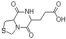 Hexahydro-5,8-dioxo-3H-thiazolo[3,4-a]pyrazine-6-propanoic acid molecular structure (CAS 161771-75-1)