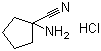 structure of CAS# 16195-83-8, 1-Aminocyclopentanecarbonitrile hydrochloride
