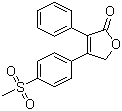 结构式 CAS# 162011-90-7, 罗非昔布; 4-[4-(甲磺酰基)苯基]-3-苯基-2(5)H-呋喃酮