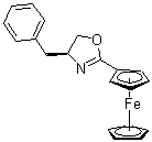 [(4S)-4,5-Dihydro-4-phenylmethyl-2-oxazolyl]ferrocene molecular structure (CAS 162157-05-3)