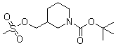 structure of CAS# 162166-99-6, 3-[(Methanesulfonyloxy)methyl]piperidine-1-carboxylic acid tert-butyl ester