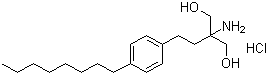 结构式 CAS# 162359-56-0, 盐酸芬戈莫德; 2-氨基-2-[2-(4-辛烷基苯基)乙基]-1,3-丙二醇盐酸盐