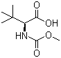 结构式 CAS# 162537-11-3, N-甲氧羰基-L-叔亮氨酸