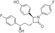 结构式 CAS# 163222-33-1, 依泽替米贝; 依替米贝; 1-(4-氟苯基)-(3R)-[3-(4-氟苯基)-(3S)-羟基丙基]-(4S)-(4-羟基苯基)-2-丙内酰胺