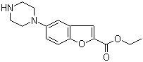 structure of CAS# 163521-20-8, Ethyl 5-(piperazin-1-yl)benzofuran-2-carboxylate