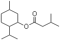 结构式 CAS# 16409-46-4, 异戊酸 L-薄荷酯; 3-甲基丁酸 5-甲基-2-(1-甲基乙基)环己酯