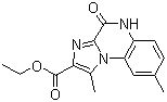 structure of CAS# 164329-39-9, 4,5-Dihydro-1,8-dimethyl-4-oxoimidazo[1,2-a]quinoxalin-2-carboxylic acid ethyl ester
