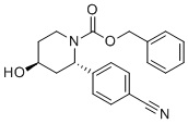 (±)-rel-(2S,4S)-benzyl 2-(4-cyanophenyl)-4-hydroxypiperidine-1-carboxylate molecular structure (CAS 1644667-47-9)
