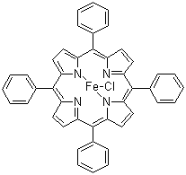 structure of CAS# 16456-81-8, 5,10,15,20-Tetraphenyl-21H,23H-porphine iron(III) chloride;meso-Tetraphenylporphyrin iron(III) chloride complex