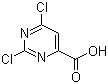 structure of CAS# 16492-28-7, 2,6-Dichloropyrimidine-4-carboxylic acid