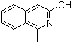 structure of CAS# 16535-89-0, 1-Methylisoquinolin-3-ol;3-Hydroxy-1-methylisoquinoline