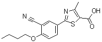 2-(4-Butoxy-3-cyanophenyl)-4-methyl-5-thiazolecarboxylic acid molecular structure (CAS 1657014-33-9)