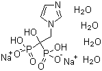structure of CAS# 165800-07-7, Zoledronate disodium tetrahydrate;(1-Hydroxy-2-(1H-imidazol-1-yl)ethylidene)bisphosphonic acid disodium salt tetrahydrate