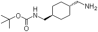 structure of CAS# 166168-16-7, trans-4-(Boc-aminomethyl)cyclohexanemethanamine;tert-Butyl (trans-4-aminomethylcyclohexylmethyl)carbamate