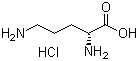 structure of CAS# 16682-12-5, D-Ornithine monohydrochloride;(R)-2,5-Diaminopentanoic acid monohydrochloride