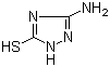 structure of CAS# 16691-43-3, 3-Amino-5-mercapto-1,2,4-triazole;3-Amino-1,2,4-triazole-5-thiol; 5-Amino-4H-1,2,4-triazole-3-thiol