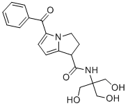 structure of CAS# 167105-80-8, Ketorolac EP Impurity E;5-benzoyl-N-[1,3-dihydroxy-2-(hydroxymethyl)propan-2-yl]-2,3-dihydro-1H-pyrrolizine-1-carboxamide