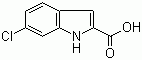 structure of CAS# 16732-75-5, 6-Chloroindole-2-carboxylic acid;6-Chloro-1H-indole-2-carboxylic acid