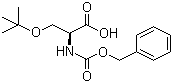 N-苄氧羰基-O-叔丁基-L-丝氨酸分子结构 (CAS 1676-75-1)