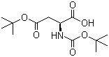 Boc-L-aspartic acid 4-tert-butyl ester molecular structure (CAS 1676-90-0)